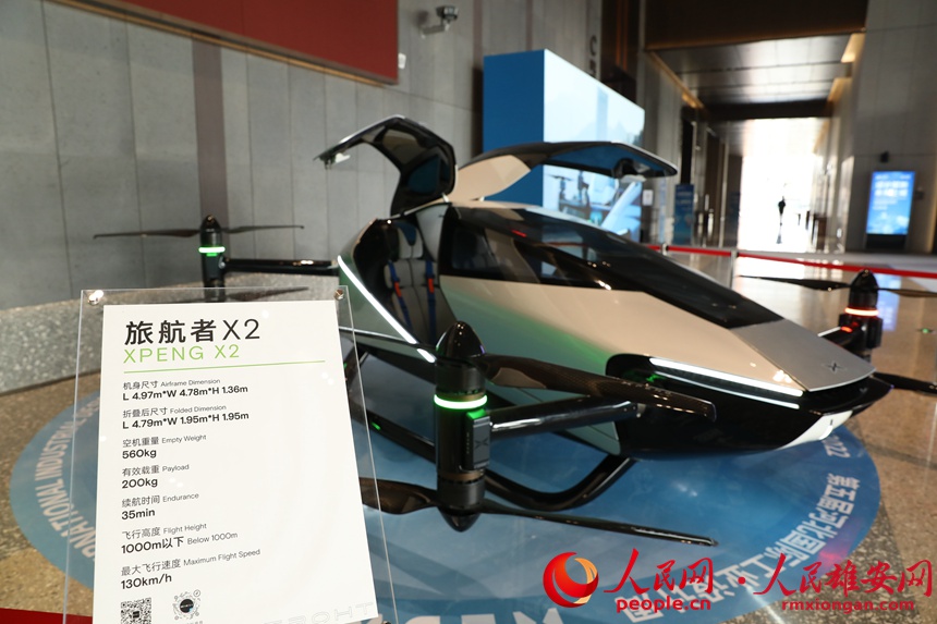 小鵬飛行汽車旅航者X2。人民網(wǎng) 李兆民攝