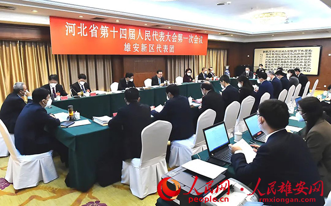雄安新區(qū)代表團審議省人大常委會和省法院省檢察院工作報告。劉向陽攝