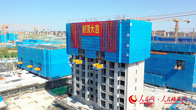 容西片區(qū)F單元安置房及配套設(shè)施項(xiàng)目F5標(biāo)段建設(shè)現(xiàn)場(chǎng)。中冶建工供圖