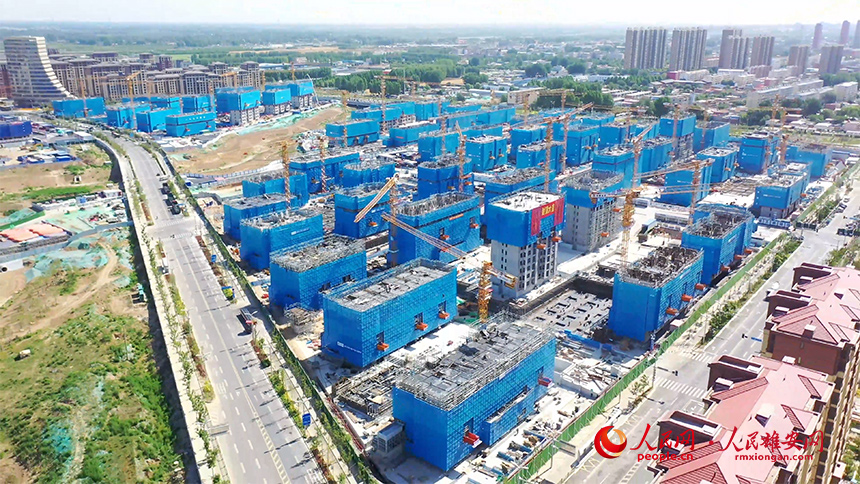 容西片區(qū)F單元安置房及配套設(shè)施項(xiàng)目F5標(biāo)段建設(shè)現(xiàn)場(chǎng)。中冶建工供圖
